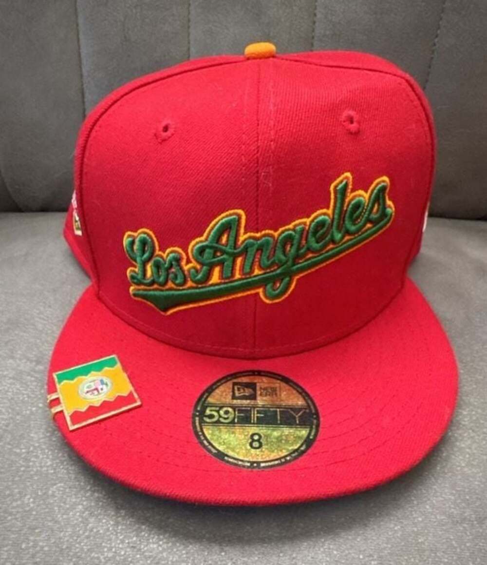 New Era Los Angeles Dodgers MLB City Flag 59FIFTY Fitted Hat Size 8